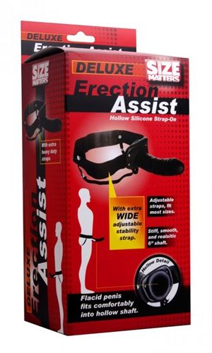 Erection Assist Hollow Strap on - Black STRAP-ONS