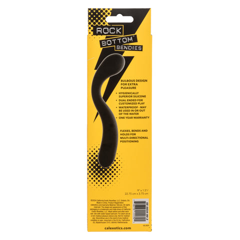 Rock Bottom Bendies Bendy Pleasure 9" Probe Anal Toy Black Black > Anal Range > Anal Probes