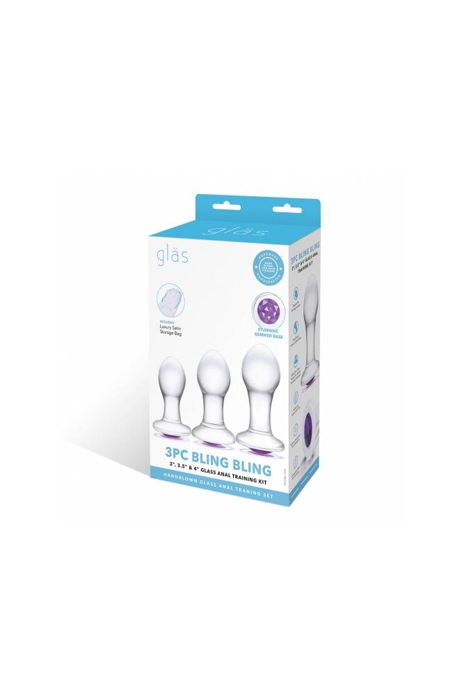 Gläs - 3 Pc Bling Bling Anal Training Kit - Clear - Stag Shop