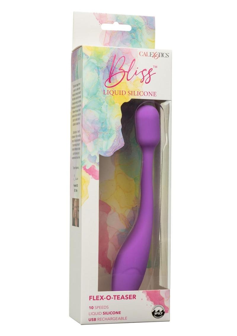 Bliss Liquid Silicone Flex-O-Teaser Purple Mini Massager with 10 Speeds and Flexible Neck > Vibrators > Standard Vibrators