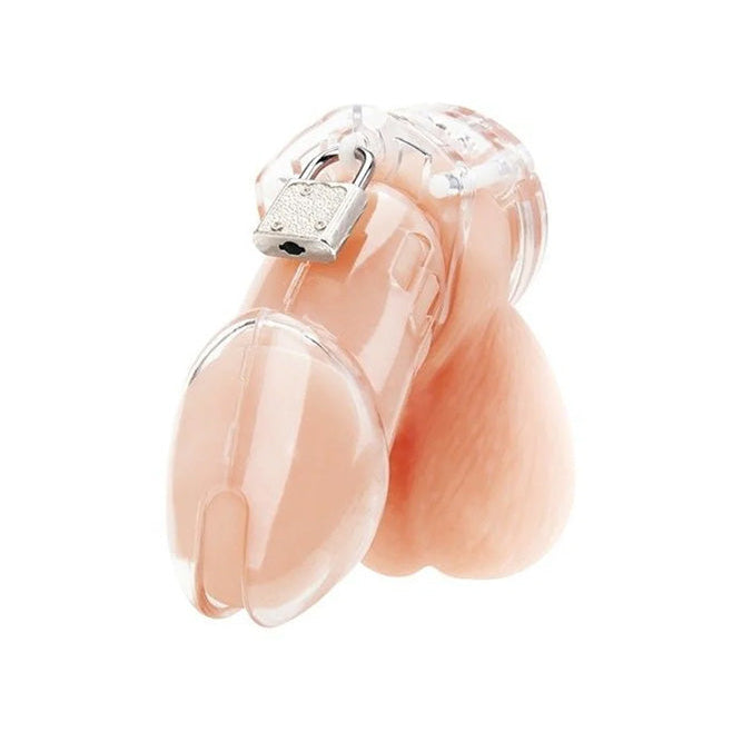 Blue Line - Acrylic See Thru Chastity Cage - Stag Shop