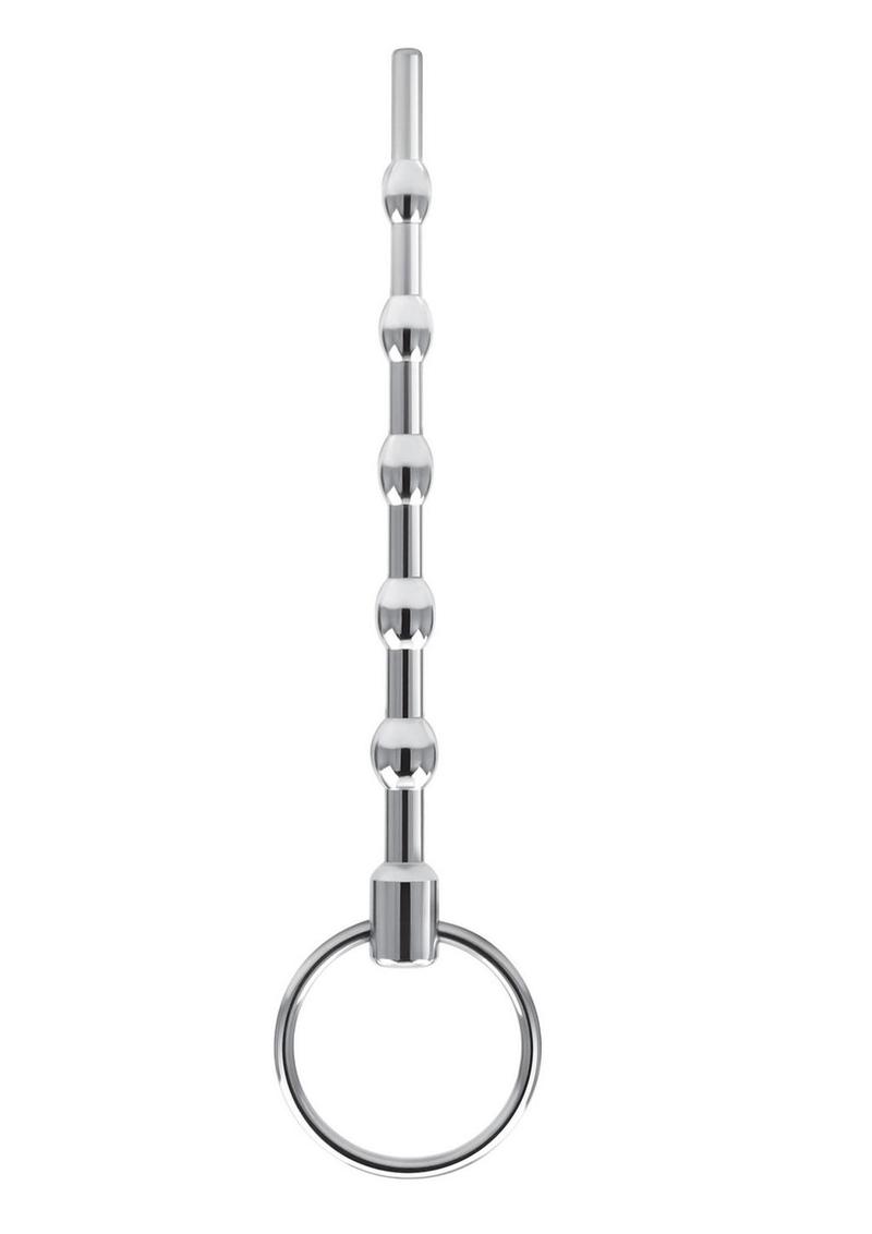 Blue Line 4.5 Inch Stainless Steel Beaded Urethral Sound in Blue Secondary image