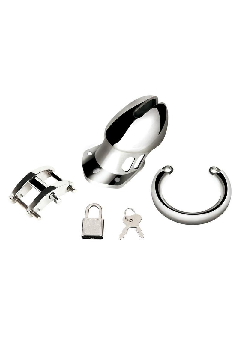 Blue Line Small Stainless Steel Cock Humiliation Chastity Cage > Bondage Gear > Male Chastity