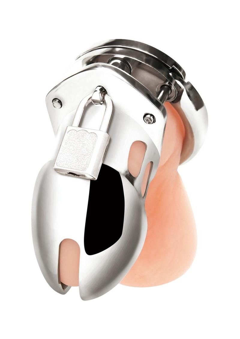 Blue Line Small Stainless Steel Cock Humiliation Chastity Cage > Bondage Gear > Male Chastity Main image