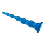 Blue Line 8.5 Inch Anal Beads With Suction Base in Blue > Anal Range > Anal Beads