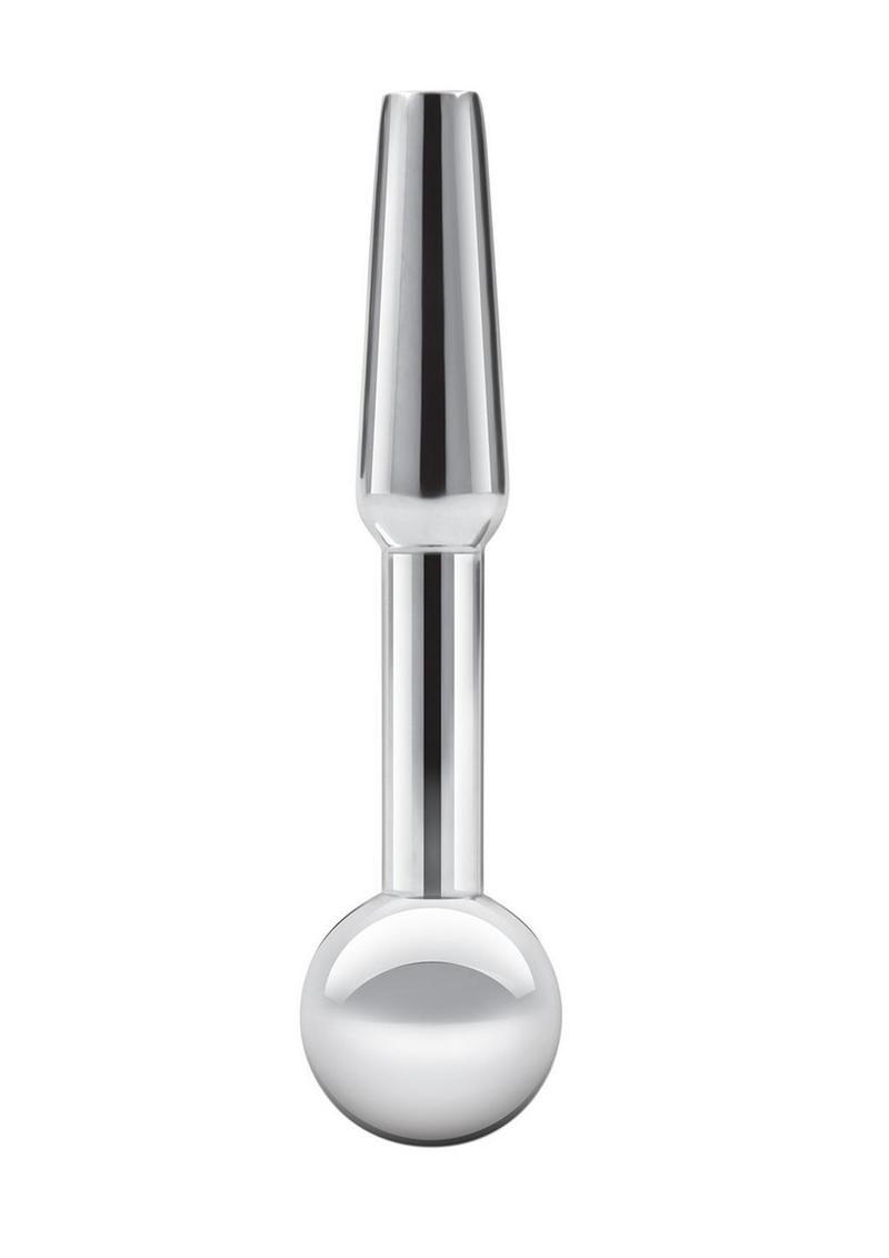 Blue Line Stainless Steel Peephole Penis Plug 1 3/4 Inch Length with Bulb Tip > Sex Toys For Men > Sounding Rods