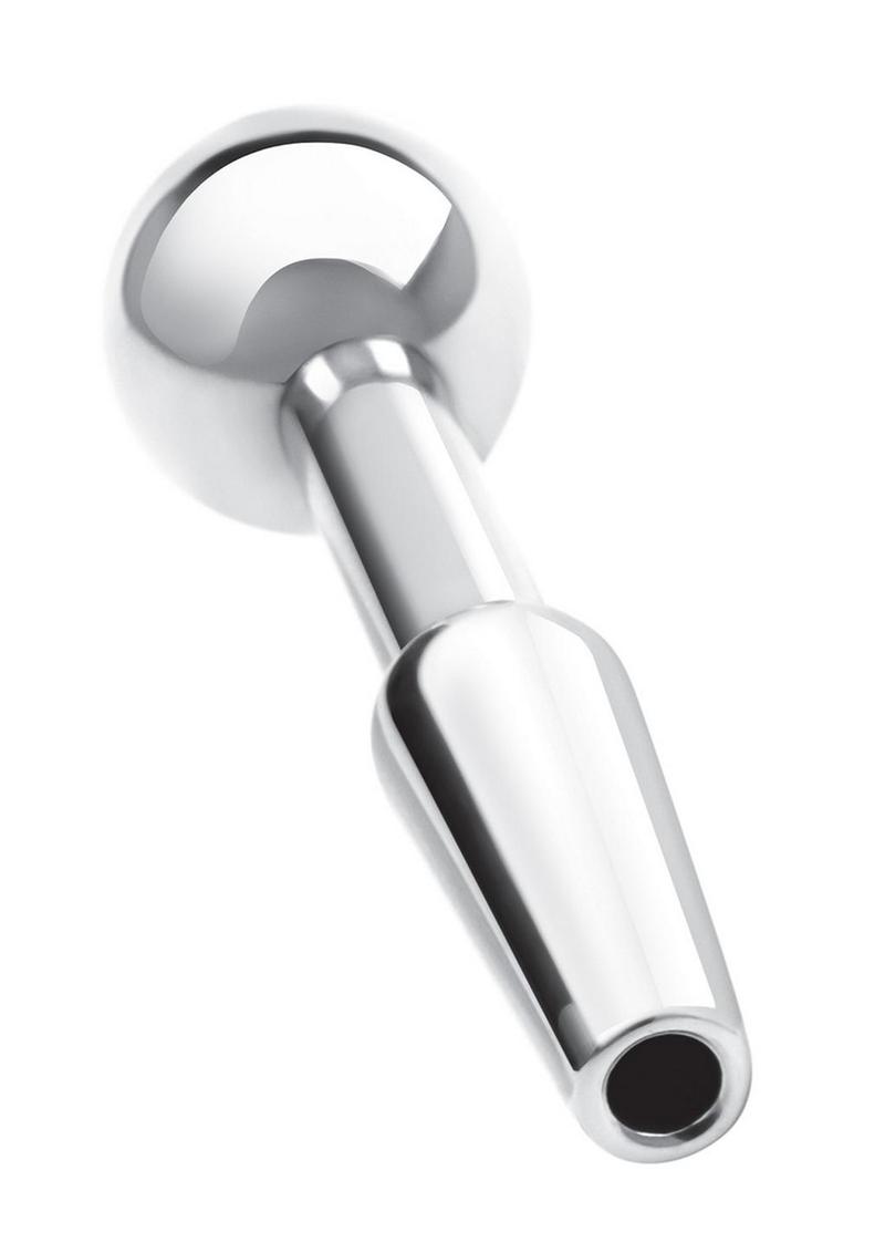 Blue Line Stainless Steel Peephole Penis Plug 1 3/4 Inch Length with Bulb Tip > Sex Toys For Men > Sounding Rods