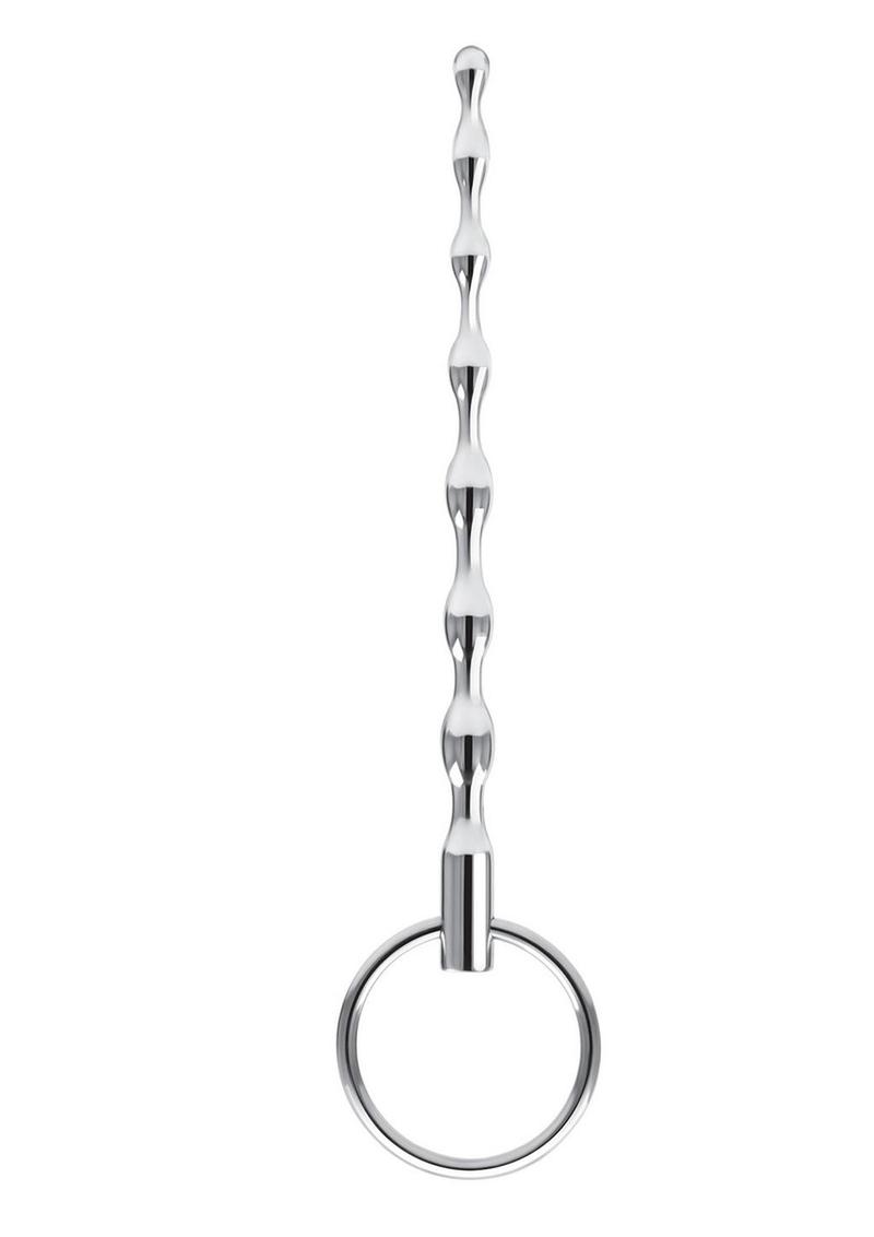 Blue Line Ribbed Urethral Sound 4.25in - Stainless - Steel Main image