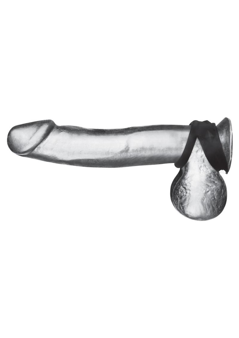 Blue Line Duo Snap Silicone Cock and Ball Ring with Dual Size Closure > Clothes > Mens Leather