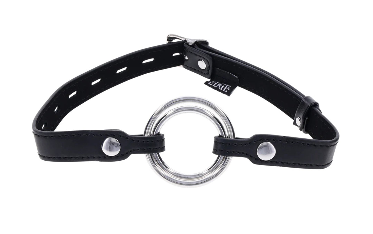 EDGE Interchangeable Ring Gag 3.5cm & 5.1cm Mouth Gag Restraint Black > Bondage Gear > Gags and Bits