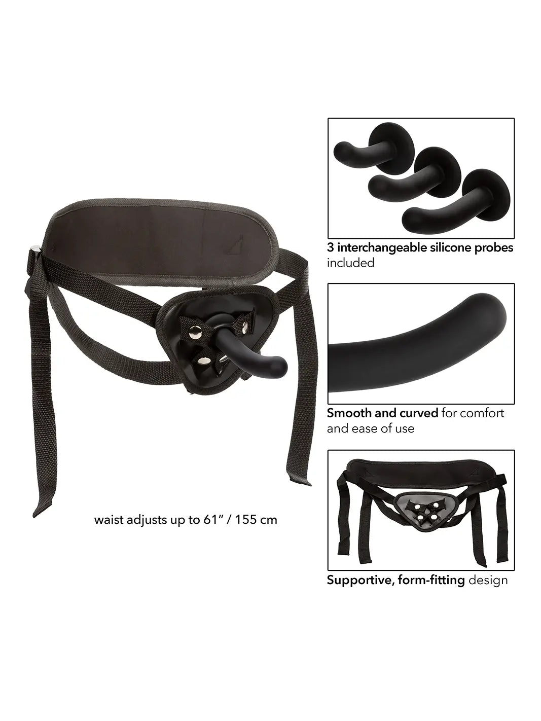 Boundless Silicone Curve Pegging Kit – Adjustable Harness > Dildos > Strap On Harnesses