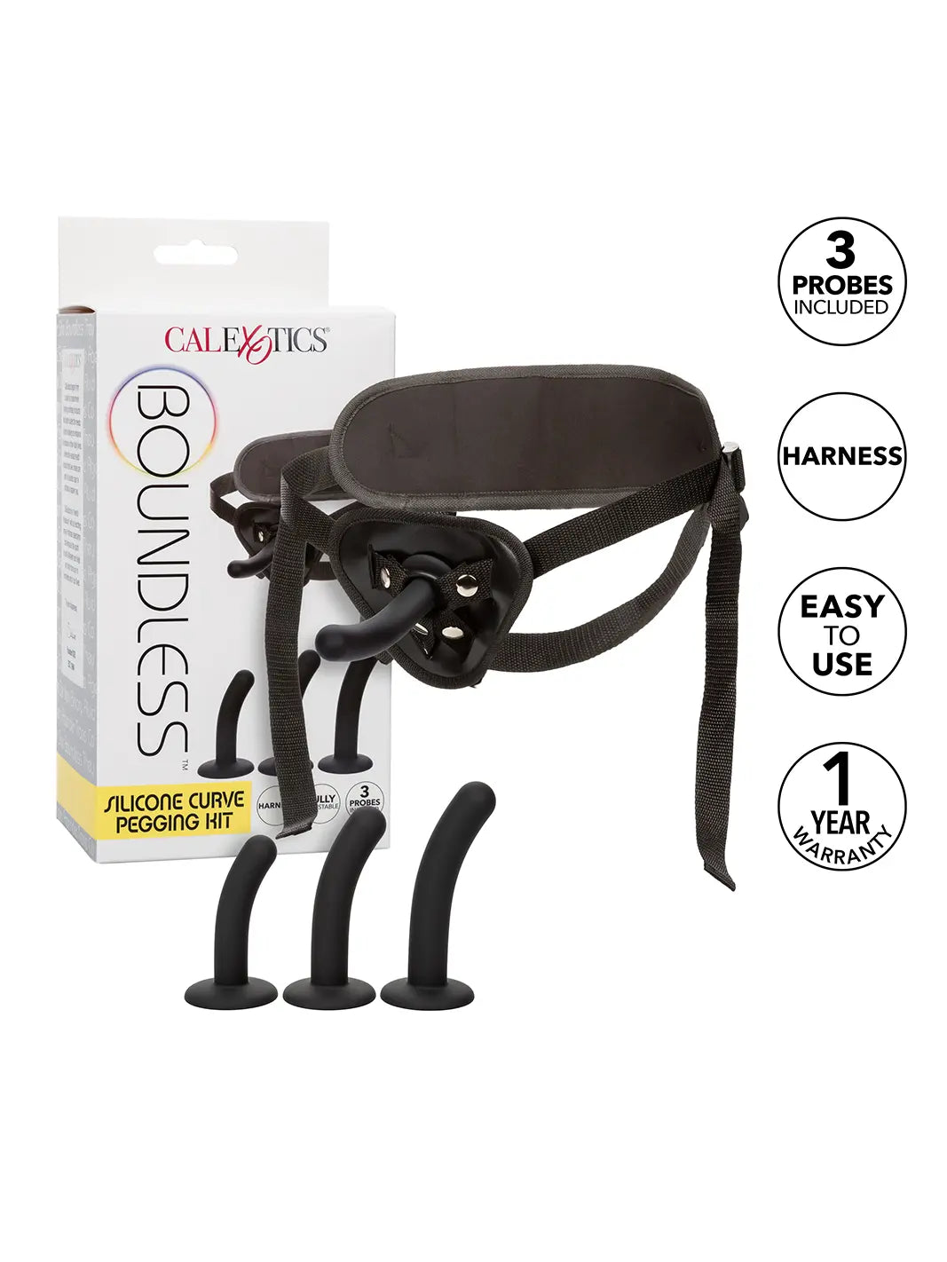 Boundless Silicone Curve Pegging Kit – Adjustable Harness > Dildos > Strap On Harnesses