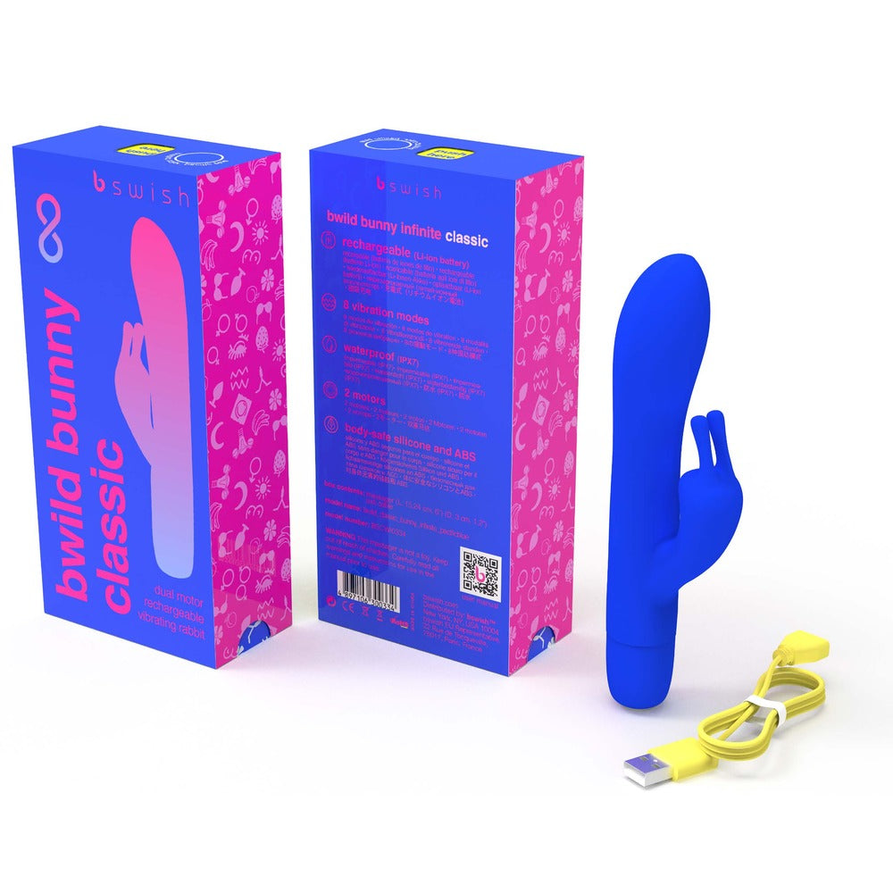 bswish Bwild Classic Bunny Blue 6 Inch Waterproof Rabbit Vibrator > Vibrators > Ladies > Rabbit