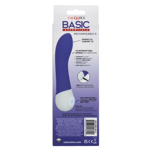 Basic Essentials G-Spot Vibrator in Purple Design Purple > Sex Toys For Ladies > G-Spot Vibrators