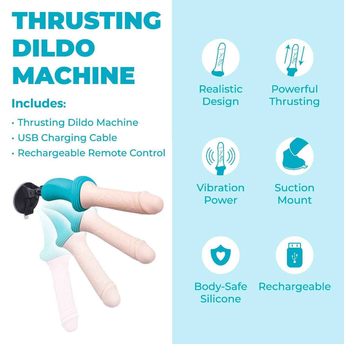 b-Vibe Thrusting Machine – Remote-Controlled Device with Realistic Dildos > Sex Toys > Sex Machines