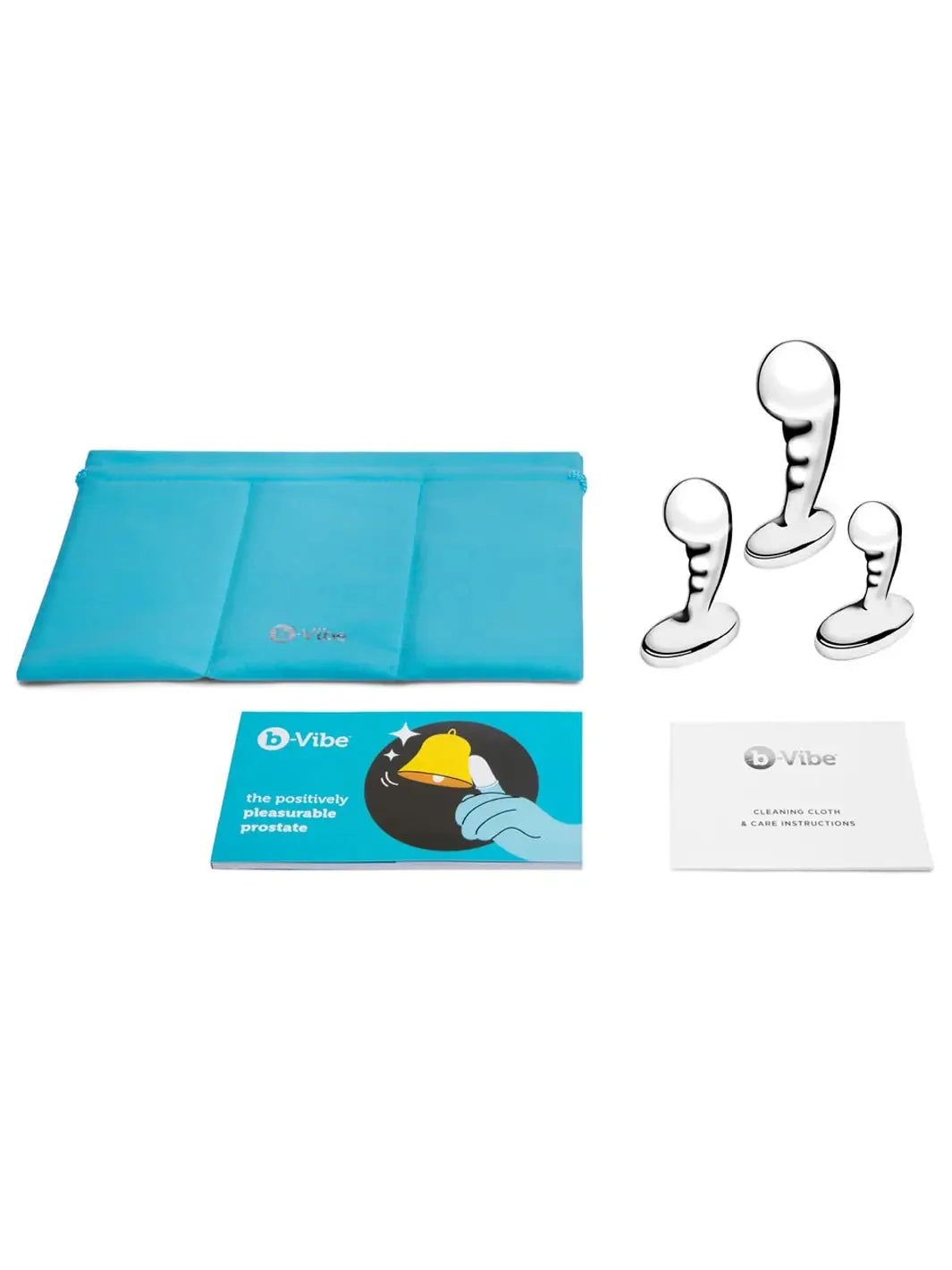 b-Vibe Stainless Steel P-Spot Training Set 3-Piece Prostate Plug Set with Weighted Plugs > Anal Range > Prostate Plugs