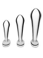 b-Vibe Stainless Steel P-Spot Training Set 3-Piece Prostate Plug Set with Weighted Plugs > Anal Range > Prostate Plugs