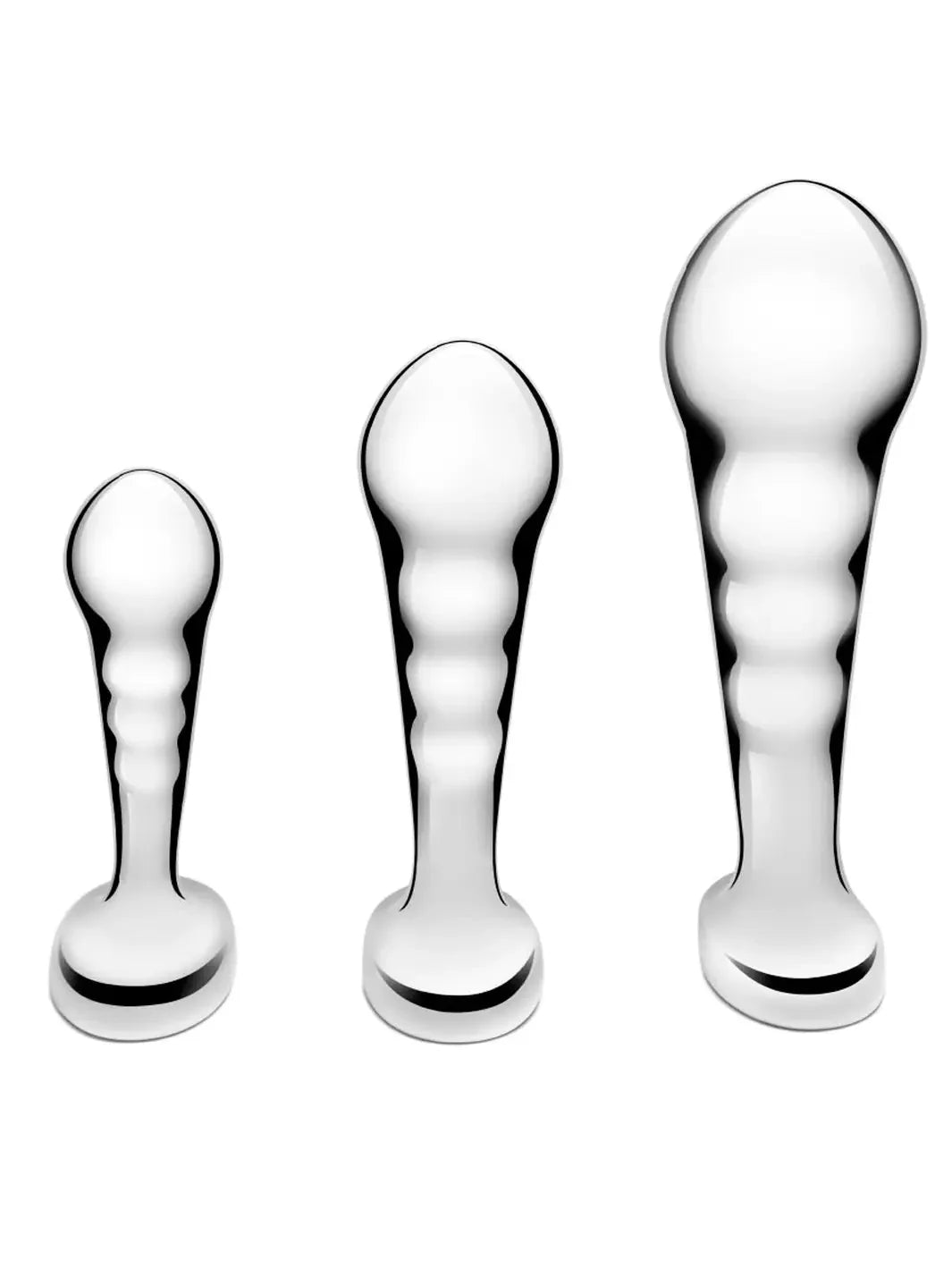 b-Vibe Stainless Steel P-Spot Training Set 3-Piece Prostate Plug Set with Weighted Plugs > Anal Range > Prostate Plugs