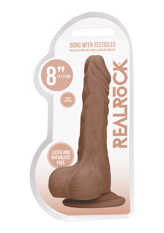 RealRock 8 Inch Realistic Dong with Balls – Phthalate-Free Dong > Dildos > Realistic Dildos
