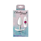 Cheeky Charms Silver Anchor Butt Plug with Clear and Pink Jewel > Anal Range > Jewel Butt Plugs
