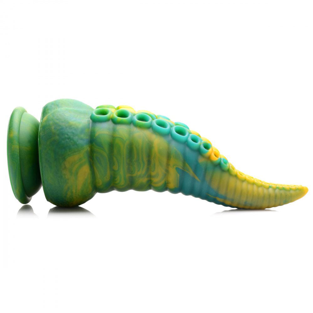 Creature Cocks Monstropus Tentacled 8.5 Inch Silicone Dildo (Marbled Green Yellow Blue) – Suction Cup Dildo > Dildos > Fantasy