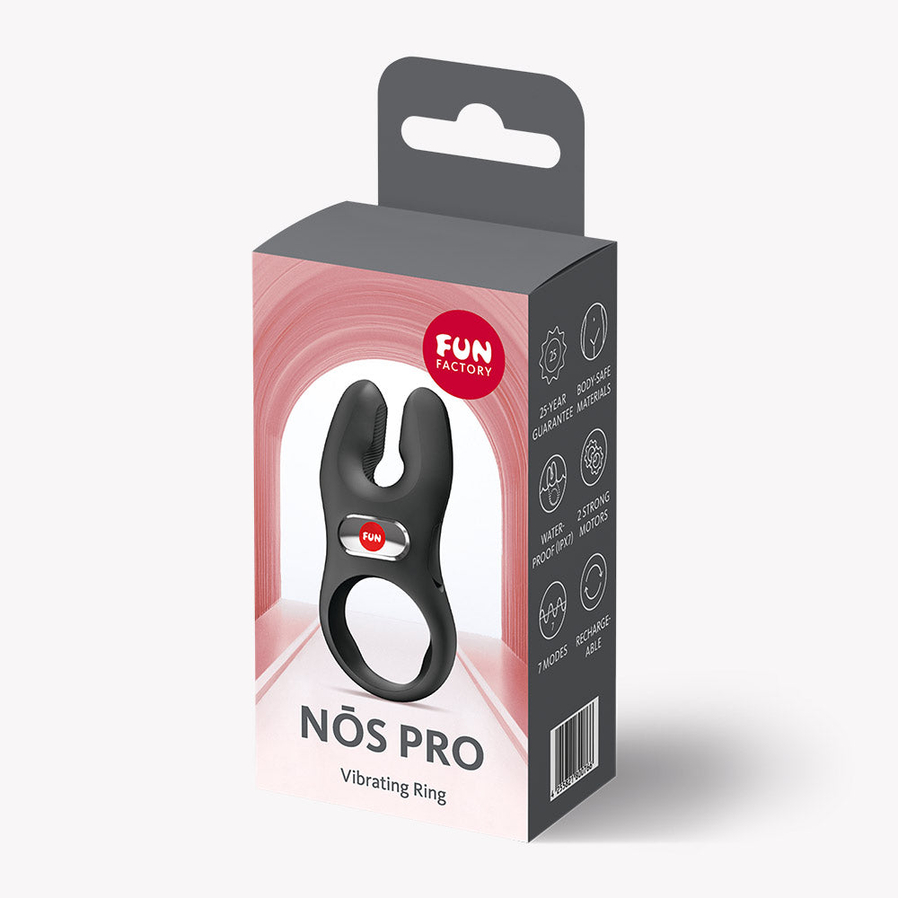 Fun Factory NŌS Classic – USB-C Rechargeable Vibrating Cock Ring Black > Cock Ring > Vibrating