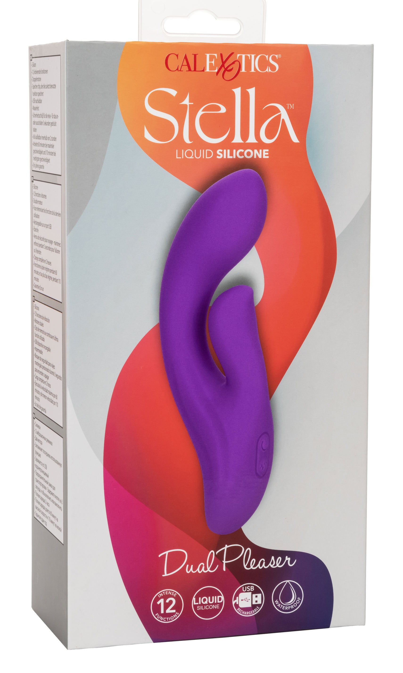 Stella Liquid Silicone Dual Pleaser Purple with 12 Vibration Functions and Rechargeable > Vibrators > Ladies > Rabbit