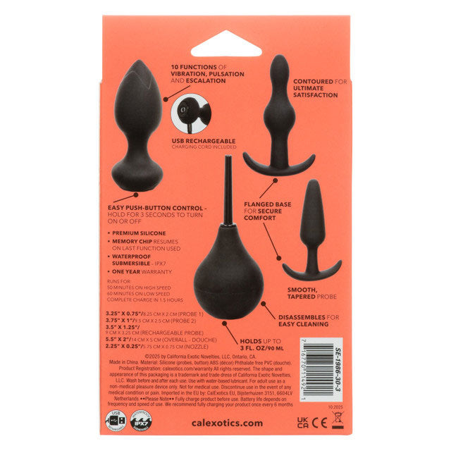 Pleasure Kits Anal Explorer Collection (Black) – Anal Toy Kit Black > Anal Range > Butt Plug Kits