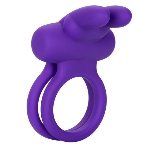 Silicone Dual Rockin Rabbit Vibrating Ring in Purple Purple > Cock Ring > Vibrating