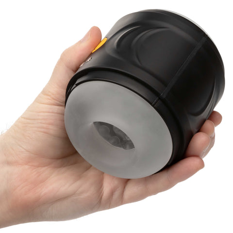 Boundless Dual Motor Stroker Black with Textured Chamber and 10 Function Settings > Sex Toys For Men > Masturbators > Vibrating