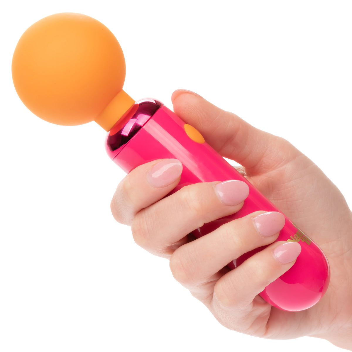 Naughty Bits Home Cumming Queen Vibrating Wand Pink and Orange Silicone Personal Massager > Sex Toys > Mini Massagers