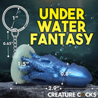 Blue Cocktopus Keychain Thick-Headed Girthy Design Adult Novelty Keyring > Novelties > Gag Gifts