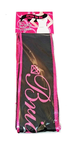 Bride to Be Black Hens Party Sash Adult Accessory > Novelties > Party Supplies