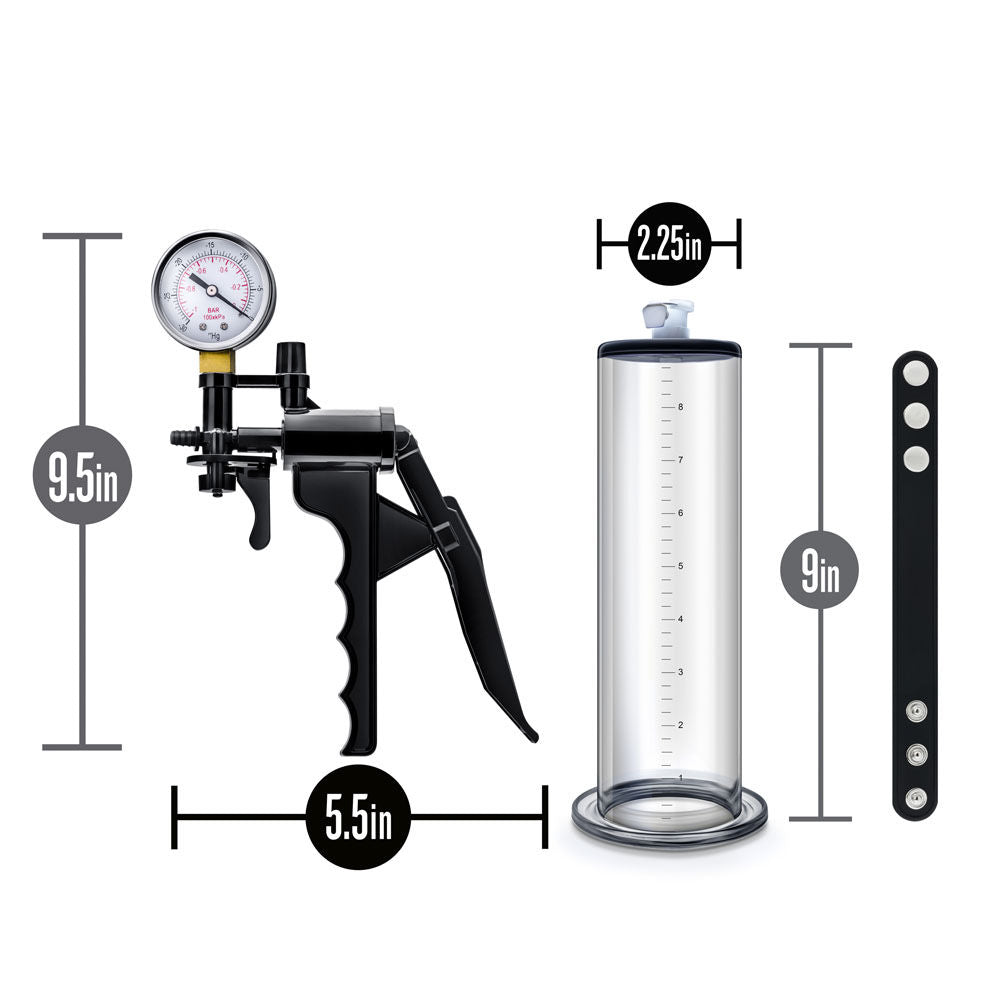 Performance - Vx8 Premium Penis Pump System With Silicone Cock Strap - Clear PUMPS