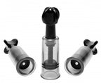Fusion Triple Suckers 0.75 Inch Diameter 4 Inch Length Black > Sex Toys > Nipple Suckers