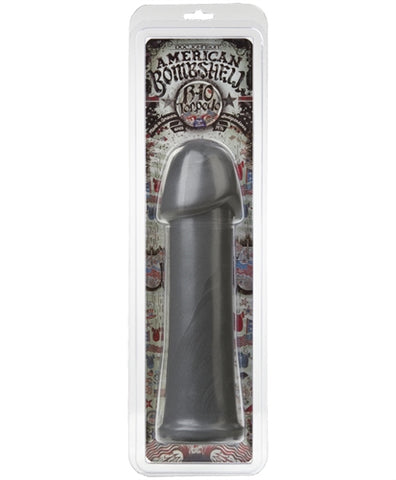 American Bombshell B-10 Torpedo (Gun Metal) – Large Anal Dildo Black > Anal Range > Oversized Anal Toys