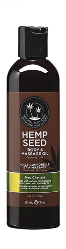 Hemp Seed Massage and Body Oil Nag Champa Scent 237 ml > Essentials > Massage Oil