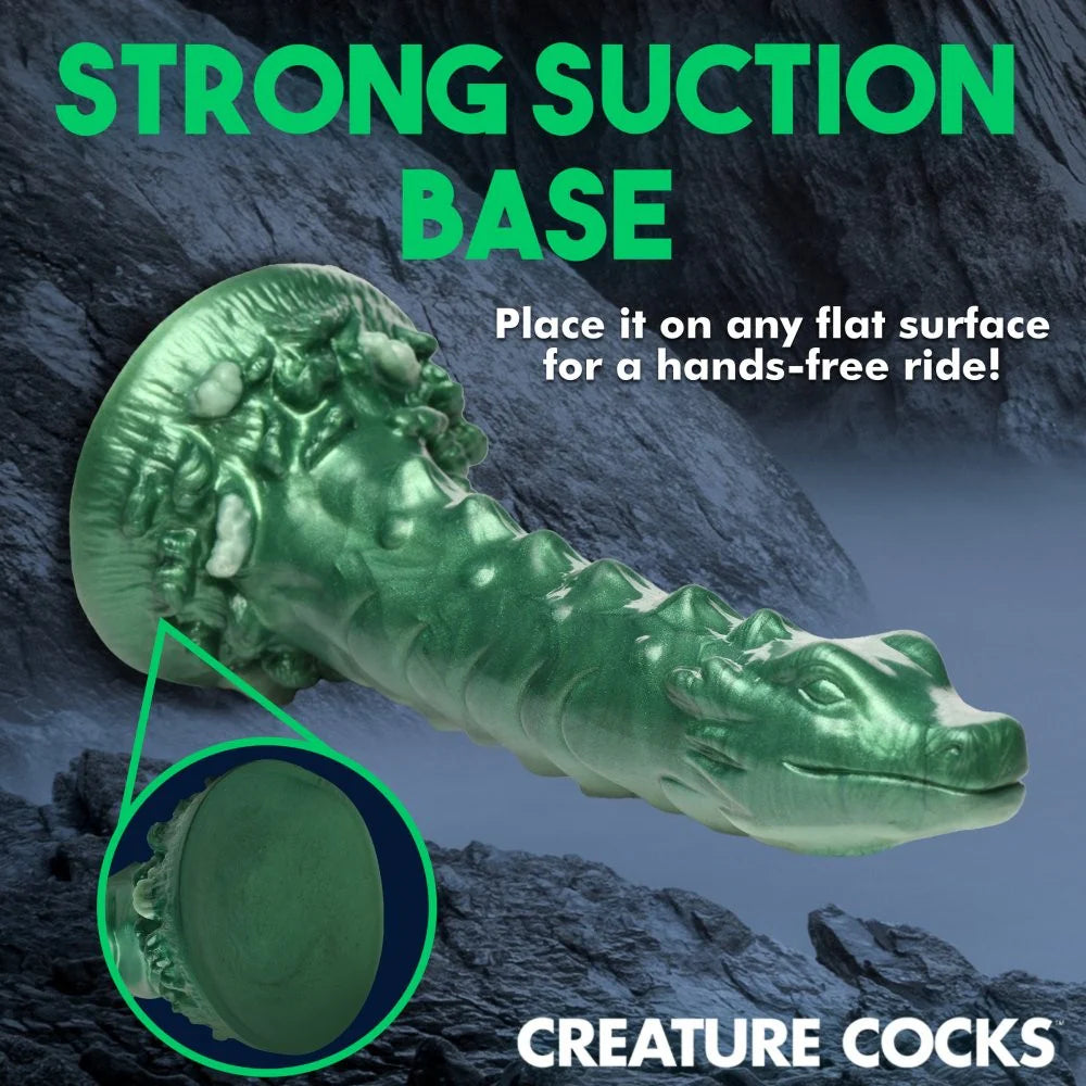 Creature Cocks Cockness Monster (Green) – 8.1" Silicone Dragon Dildo > Dildos > Fantasy