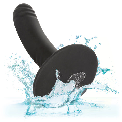 Boundless 4.75"/12cm Ridged Black Silicone Probe with Suction Cup Base > Dildos > Neutral Dildos