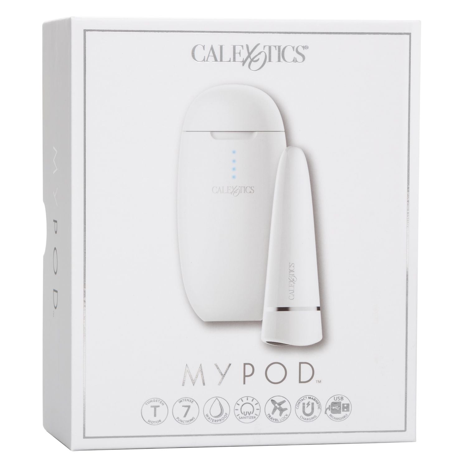 My Pod White Wireless Massager with UV Sanitizing Charging Case and 7 Vibration Modes White > Vibrators > Standard Vibrators