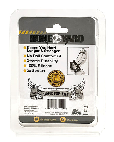 Boneyard Silicone Ring 50mm Black Adult Toy for Comfort and Durability COCK RINGS