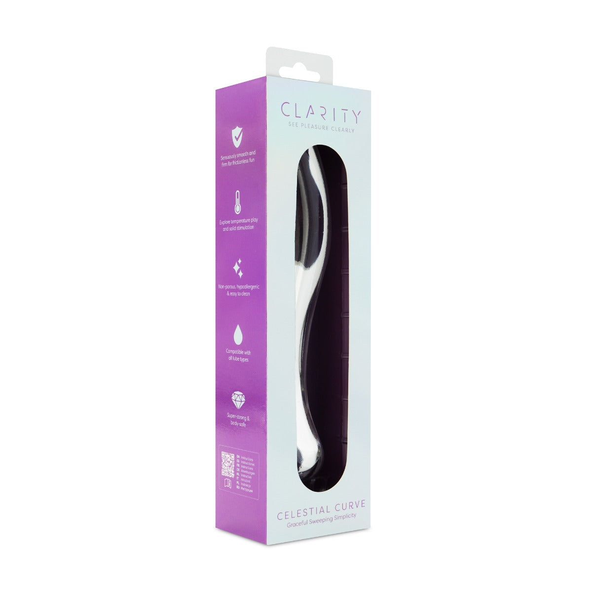 Celestial Curve 7.1 Inch Handblown Borosilicate Glass Double-Ended Dildo > Glass > Dildos