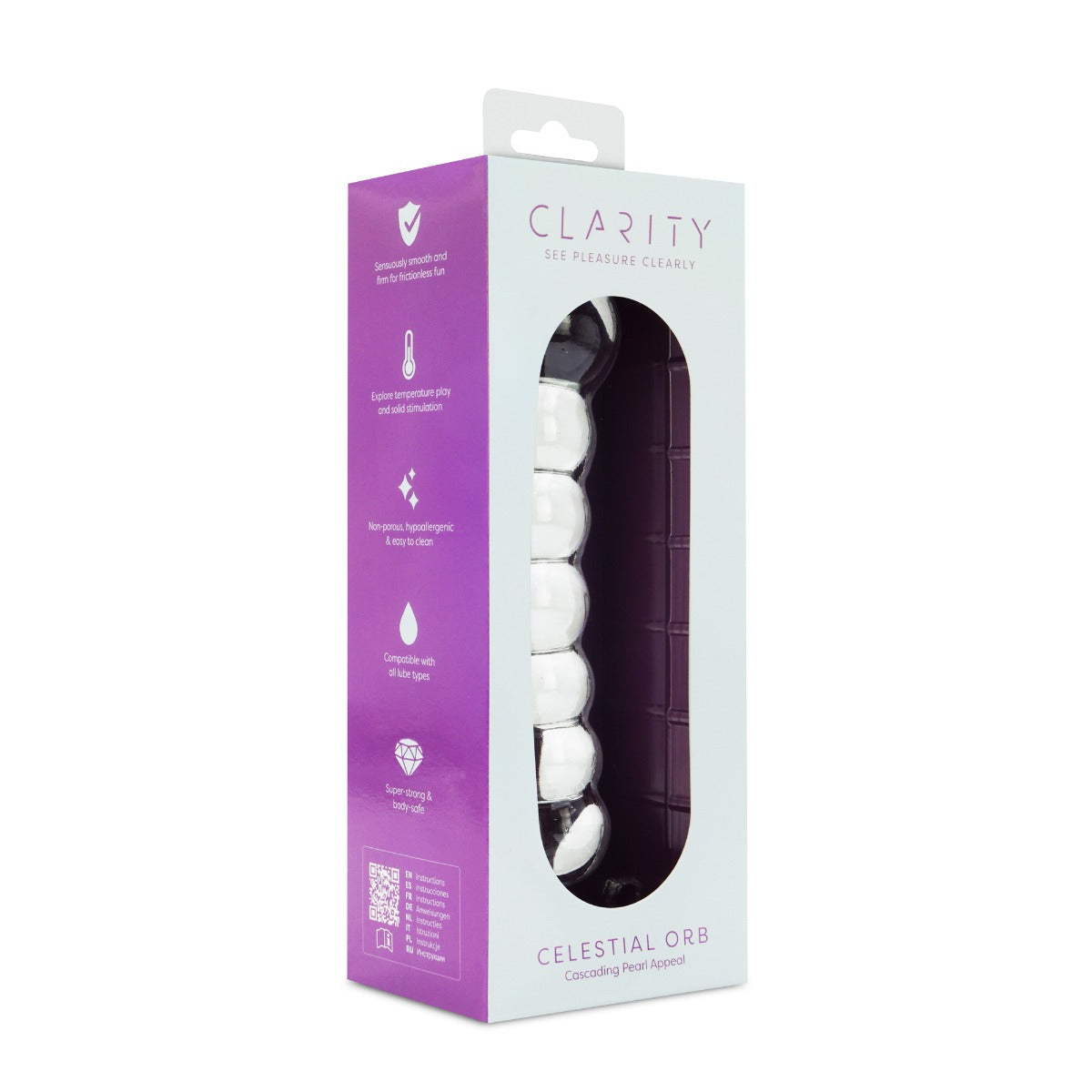 Celestial Orb Handblown Borosilicate Glass Double-Ended Dildo 5.4 Inch Insertable Length > Glass > Dildos