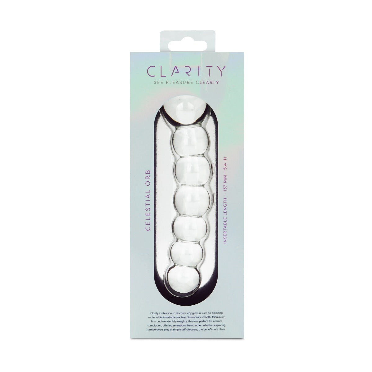 Celestial Orb Handblown Borosilicate Glass Double-Ended Dildo 5.4 Inch Insertable Length > Glass > Dildos