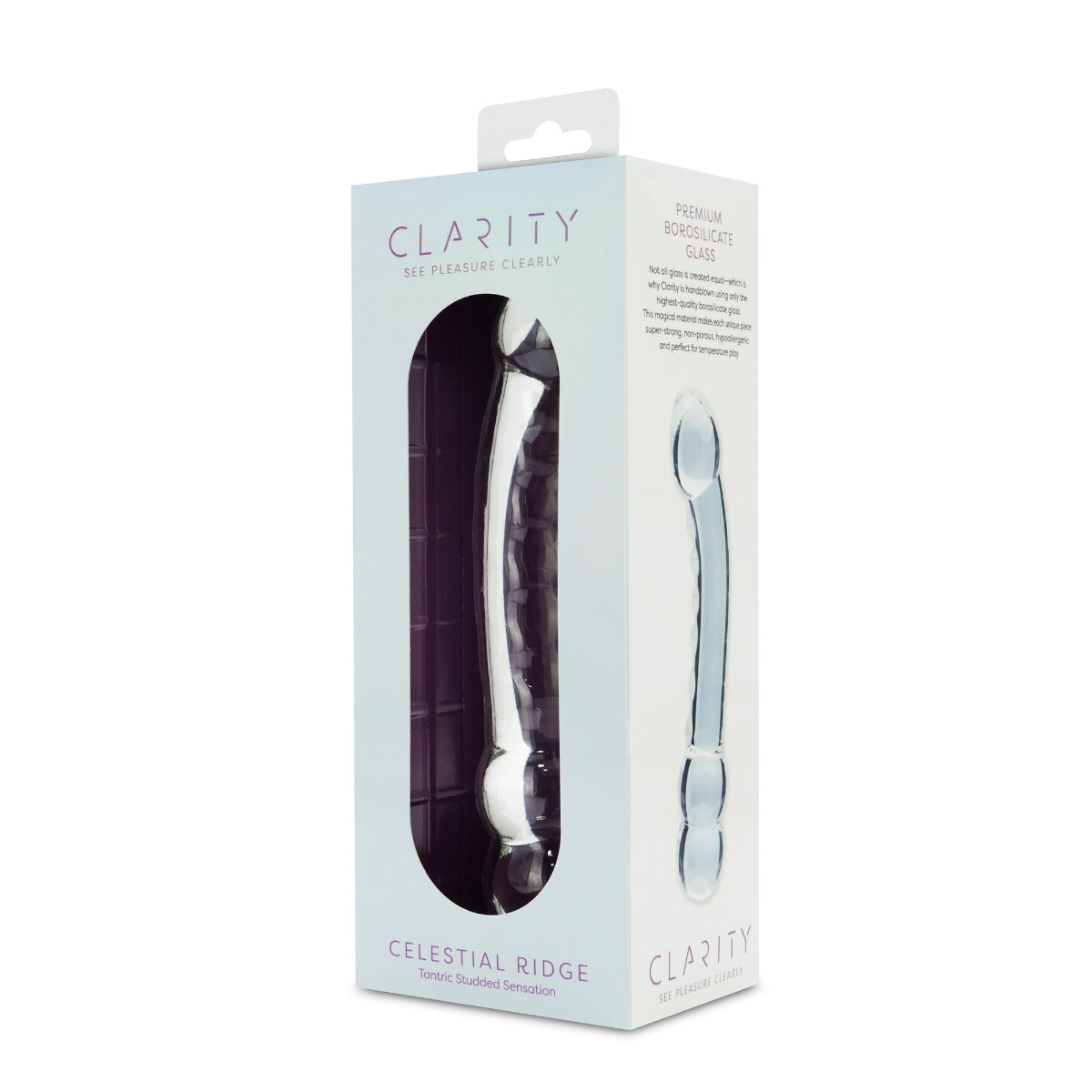 Celestial Ridge Borosilicate Glass Double-Ended Dildo – 6.4 Inch Sculpted Ridges > Glass > Dildos