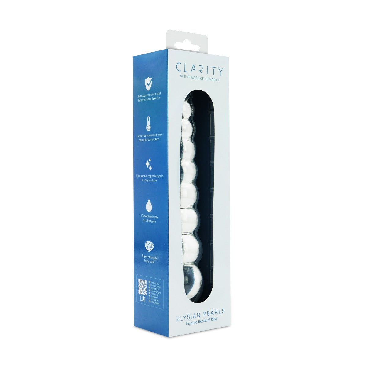 Elysian Pearls 6.7 Inch Borosilicate Glass Dildo Handblown Smooth Shaft > Glass > Dildos
