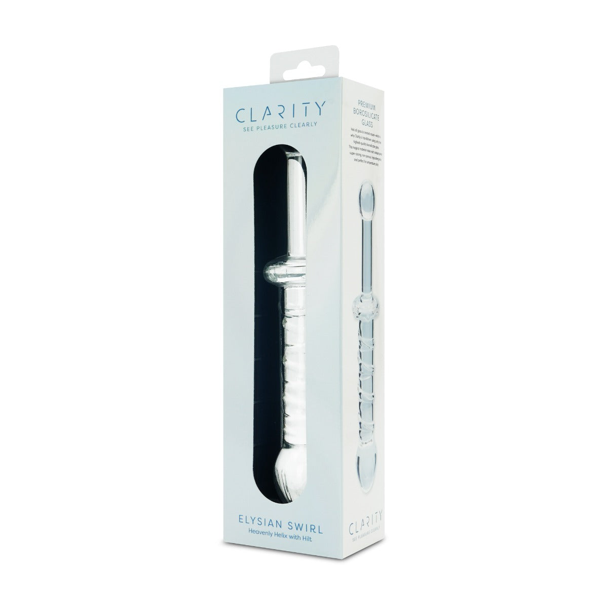 Elysian Swirl Handblown Borosilicate Glass 5.6 Inch Spiral Textured Dildo > Glass > Dildos