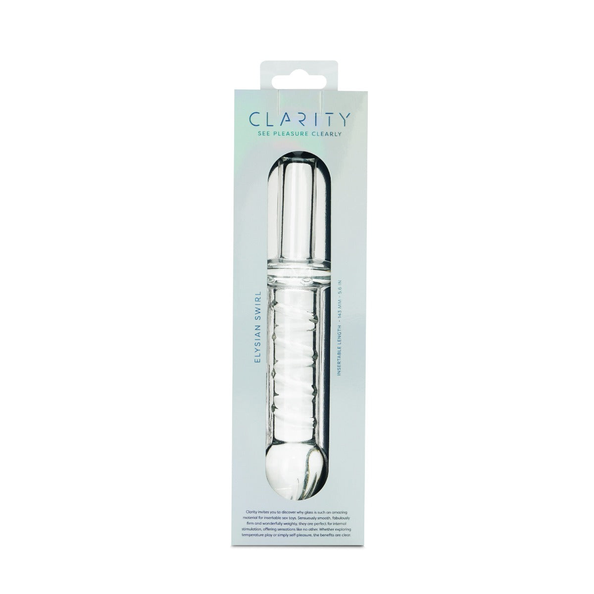Elysian Swirl Handblown Borosilicate Glass 5.6 Inch Spiral Textured Dildo > Glass > Dildos
