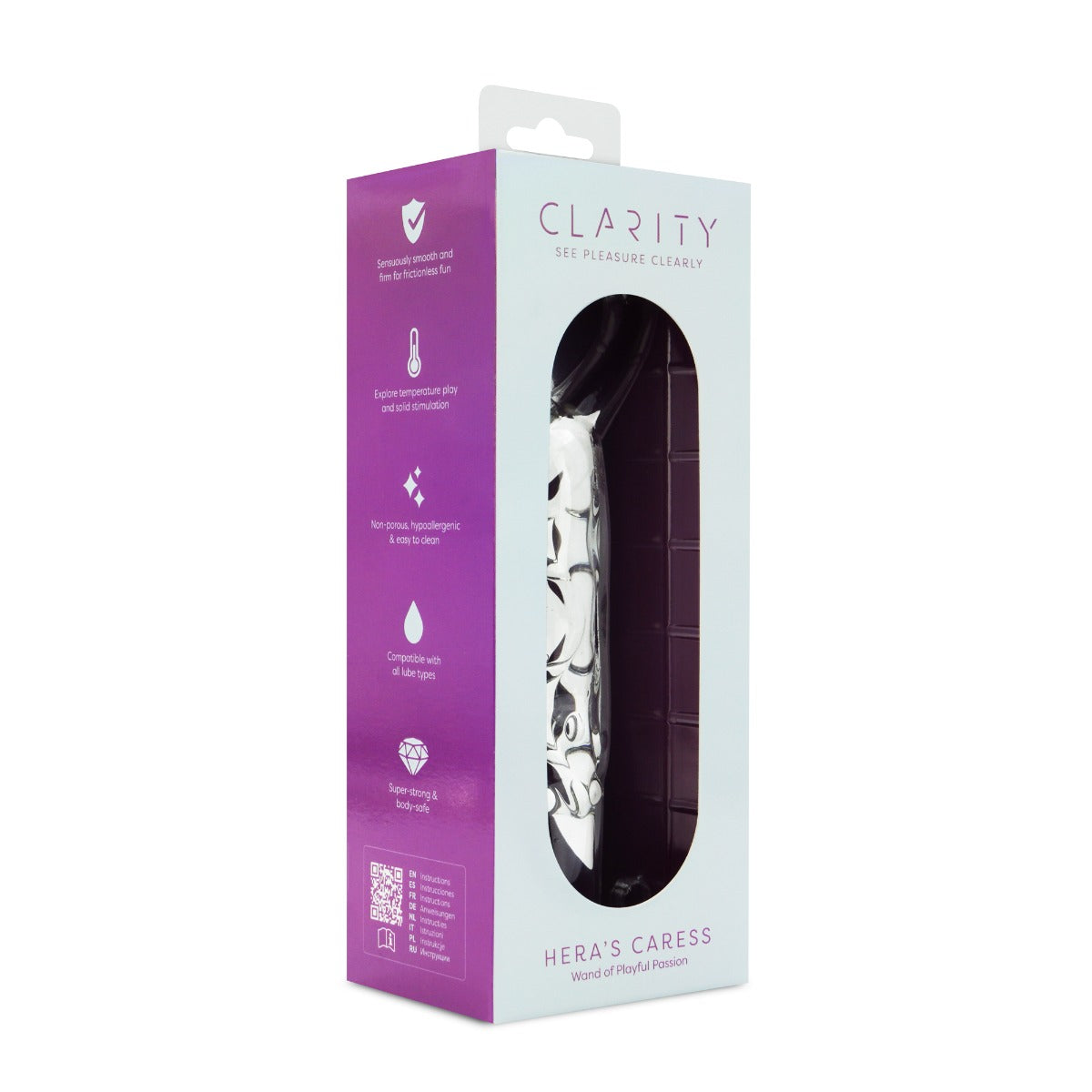 Hera’s Caress Handblown Borosilicate Glass Dildo 5.9 Inch Durable Intimate Accessory > Glass > Dildos
