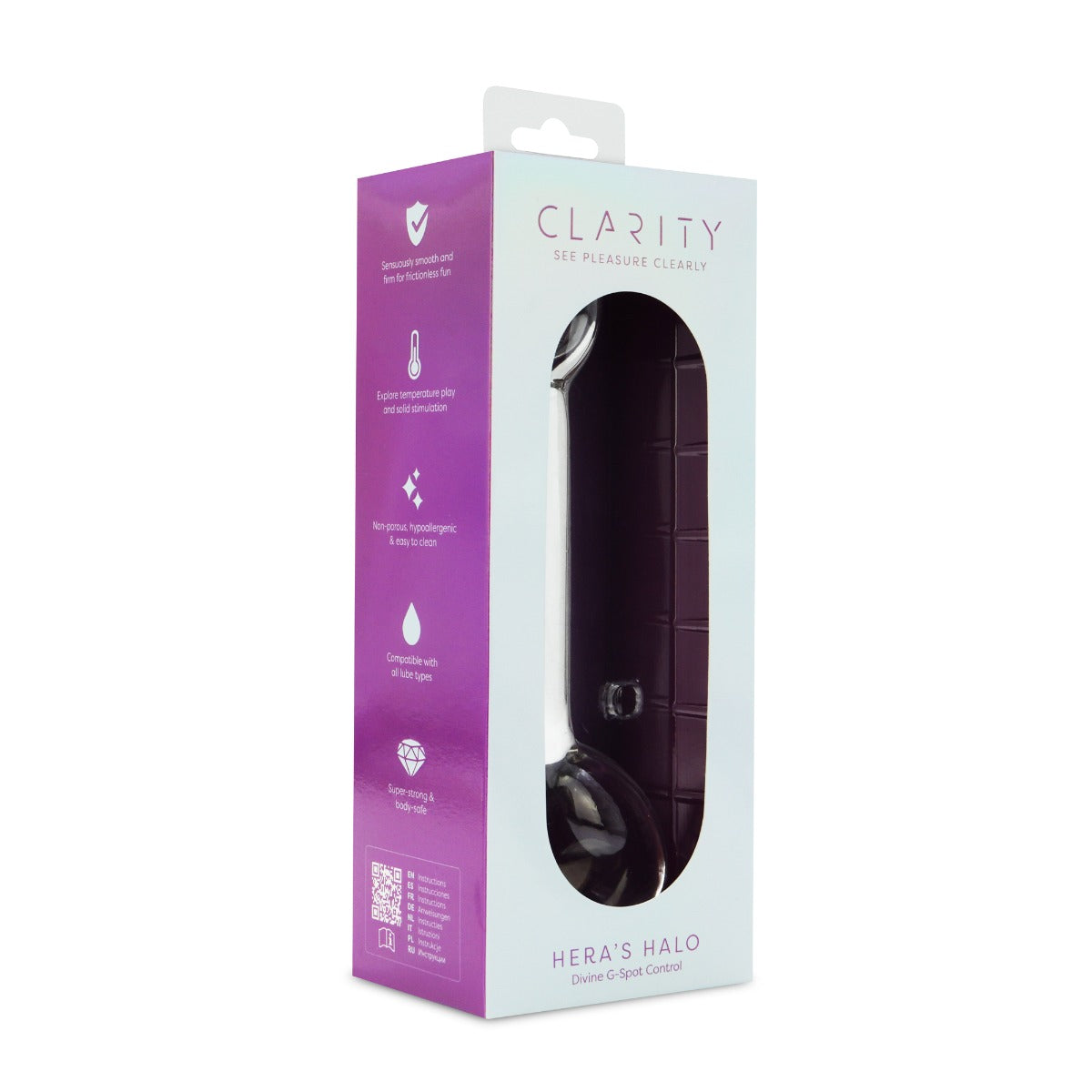 Hera's Halo Handblown Borosilicate Glass Dildo – 6 Inch Non-Porous Hypoallergenic > Glass > Dildos